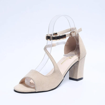 Ankle Strap Block Heel Sandals