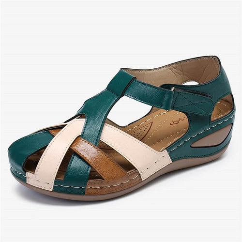 Clara Comfort Leather Orthopedic Wedge Sandals