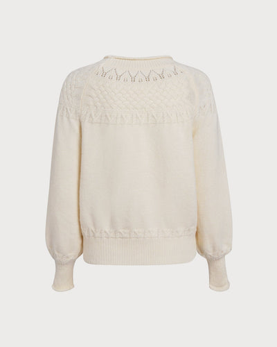 Apricot Textured Knit Sweater
