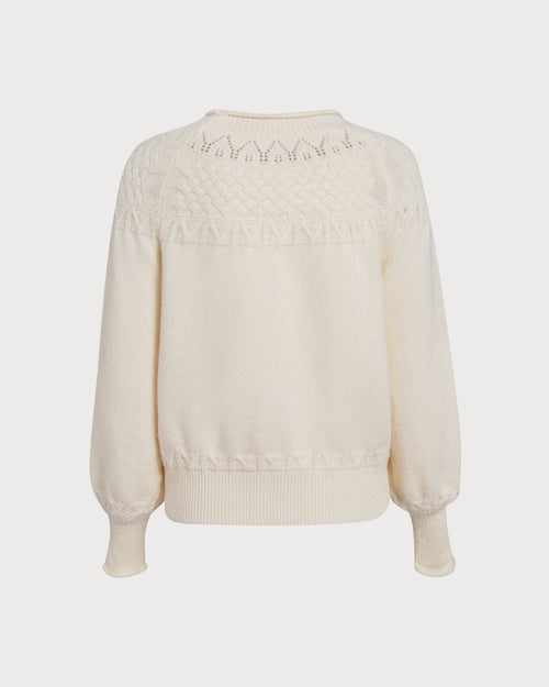 Apricot Textured Knit Sweater