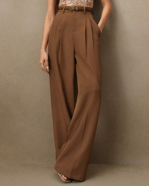 Caramel Natural Waisted Straight Pants