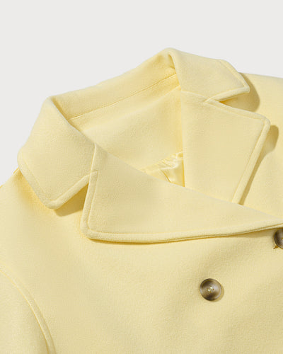 Yellow Double Breasted Pockets Jacket