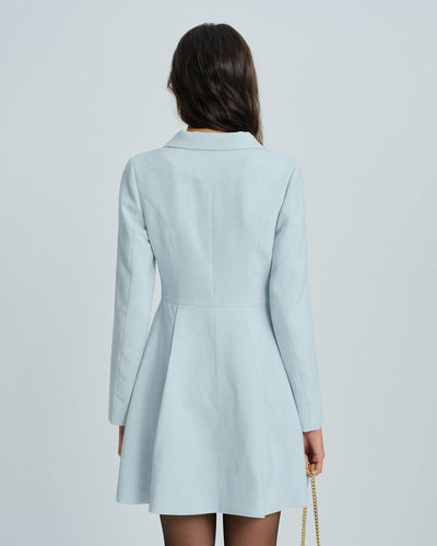 Blue Collar Button Mini Dress