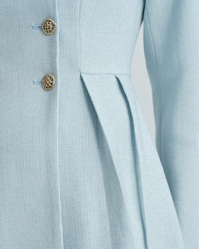 Blue Collar Button Mini Dress